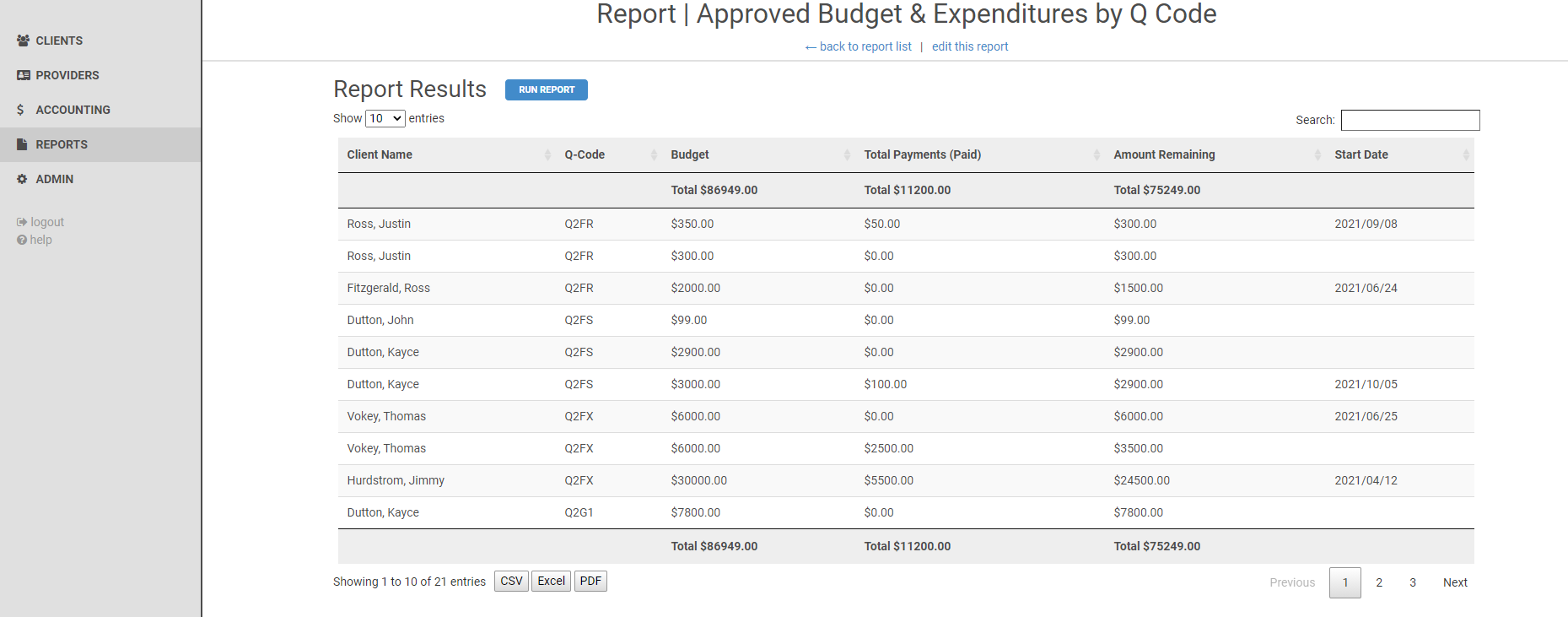 Looking Inside a Report - Click to zoom in 