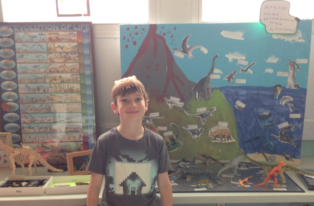 That's me in front of my exhibit.