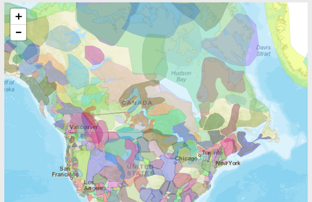 Aboriginal languages across Canada.  (courtesy Victor Temprano/Native-Land.ca) 